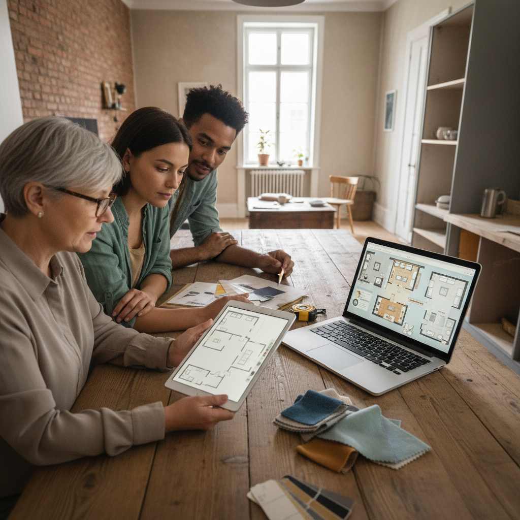 Editorial hero image illustrating: Free Floor Plan Software vs Paid Options: What Homeowners Actually Need in 2024
