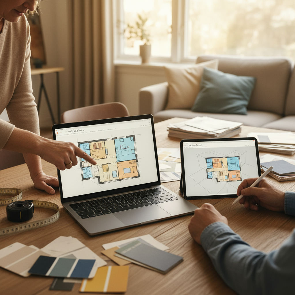 Illustration for: How to Create a House Floor Plan with Free Room Planner (Step by Step)