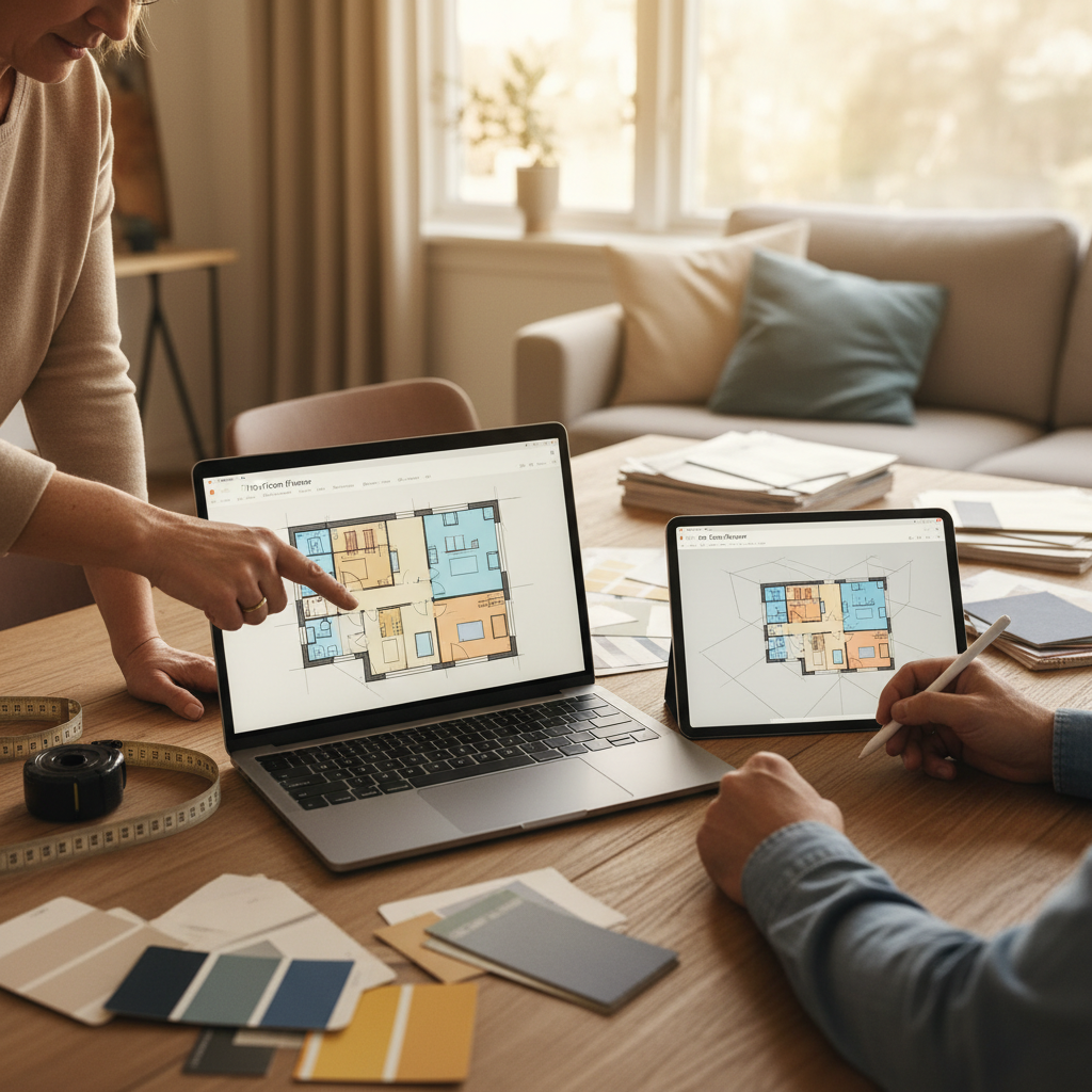 Illustration for: How to Create a House Floor Plan with Free Room Planner (Step by Step)