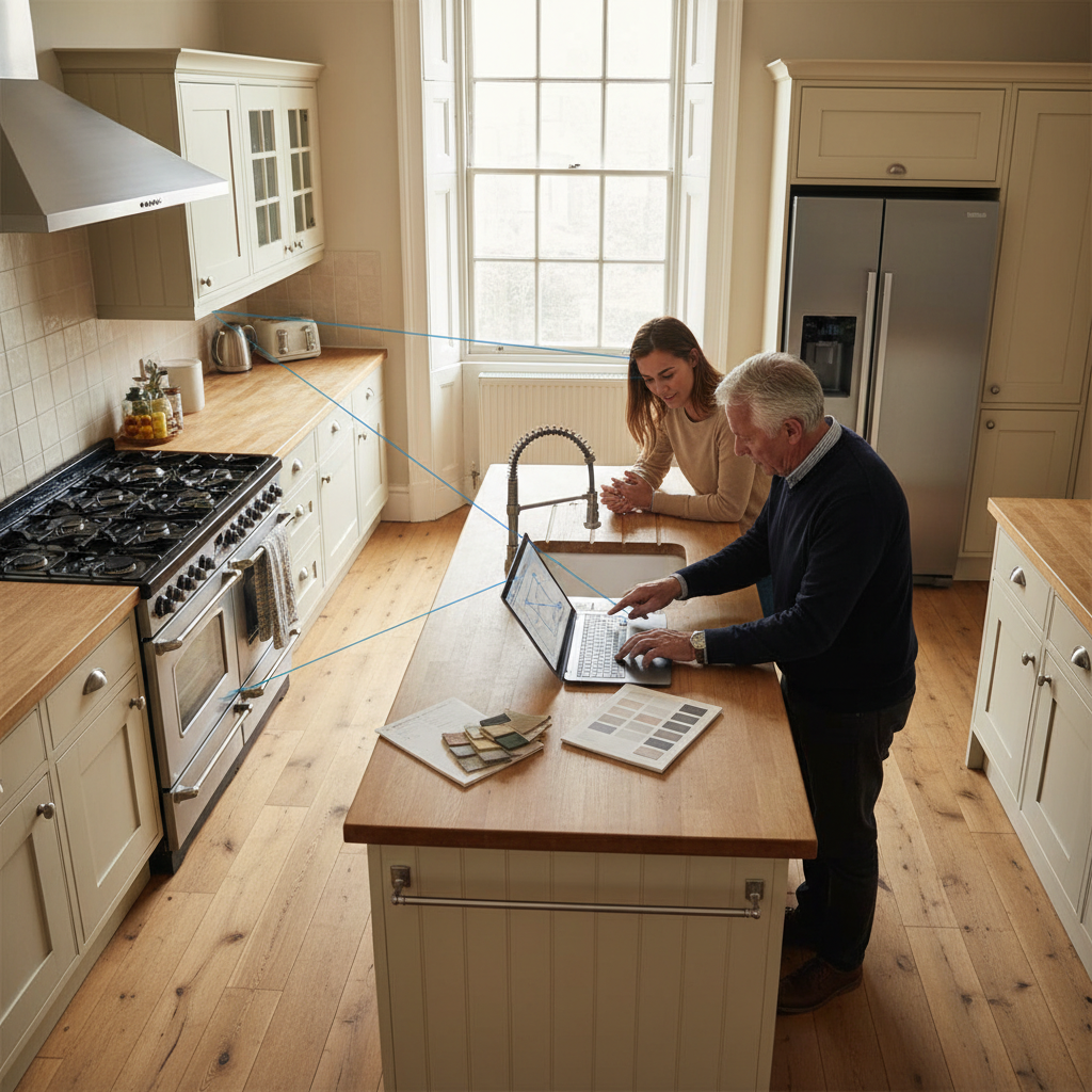 Illustration for: What Is the Kitchen Triangle Rule?