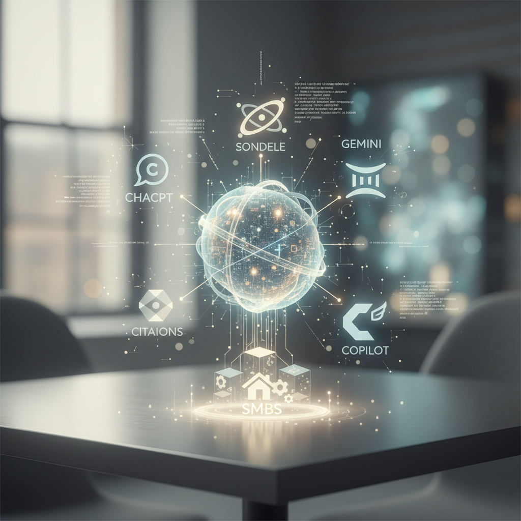 Editorial hero image illustrating: AI Engine Optimization Best Practices: A Practical Guide for SMBs