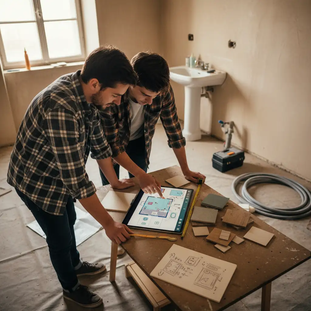 Editorial hero image illustrating: Bathroom Layout Planner: Free Tool & Step-by-Step Guide