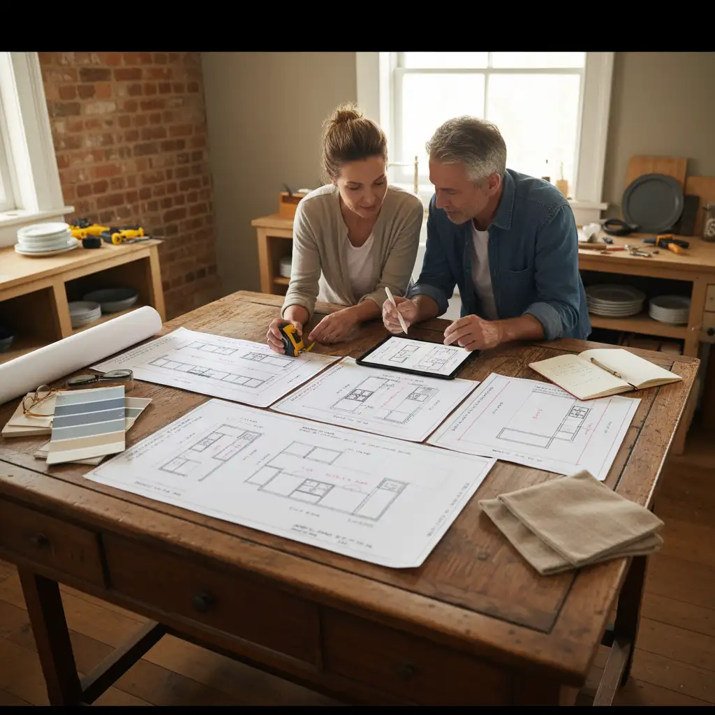 Editorial hero image illustrating: Kitchen Layout Dimensions: Full Guide by Layout Type