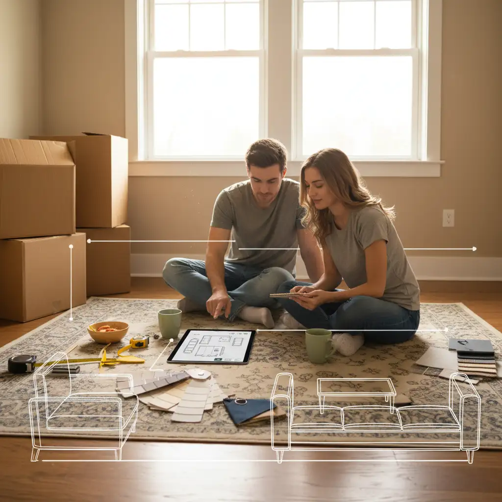 Editorial hero image illustrating: Room Layout Ideas for Small Spaces: Plan Before You Move